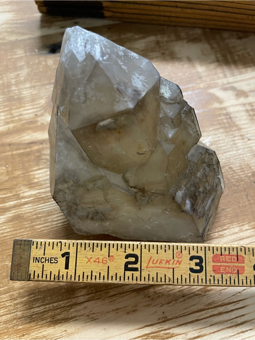 Large elestial smoky quartz point self stands - Picture 11 of 11